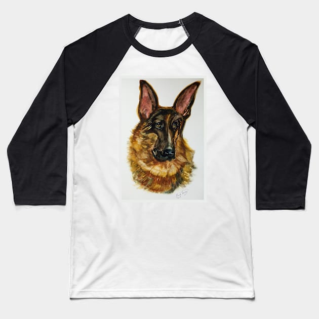 German Shepherd Baseball T-Shirt by Rec Affect Band Merch